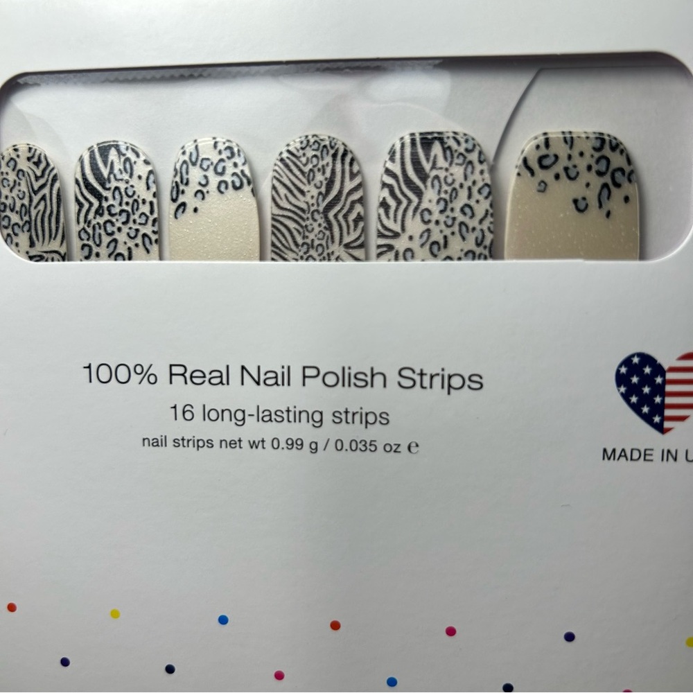 Color Street Zebra on the spot Leopard Nail Polish Strips